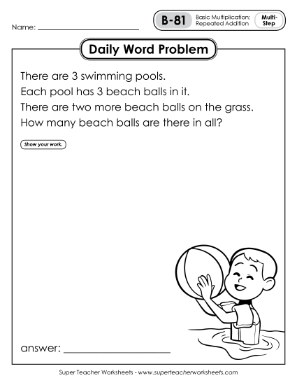 Daily Word Problems B-81 through B-85