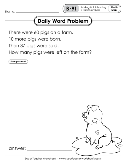 Daily Word Problems B-91 through B-95 Daily Word Problems B-91 through B-95