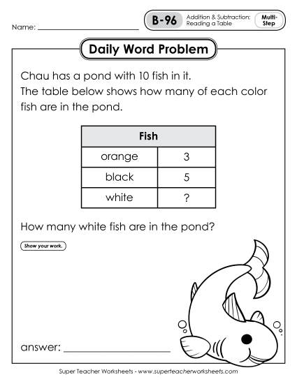 Daily Word Problems B-96 through B-100