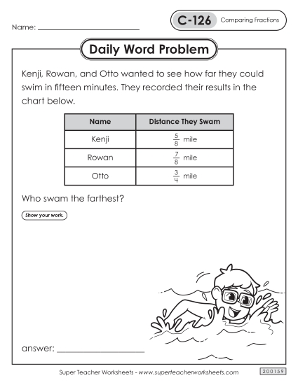 Daily Word Problems C-126 through C-130 Daily Word Problems C-126 through C-130