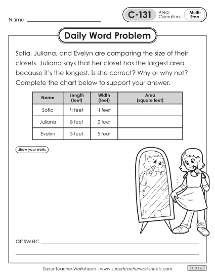 Daily Word Problems C-131 through C-135 Daily Word Problems C-131 through C-135