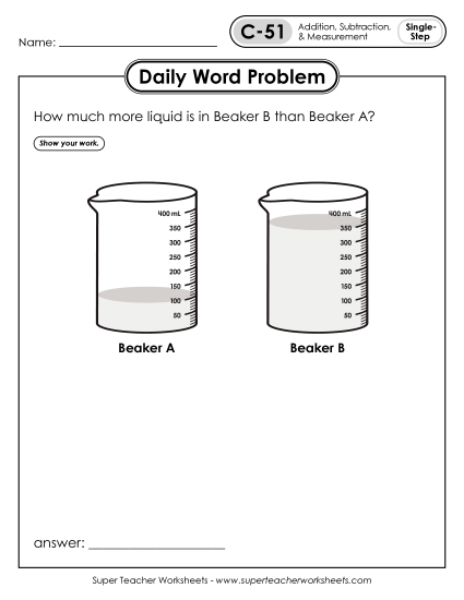 Daily Word Problems C-51 through C-55