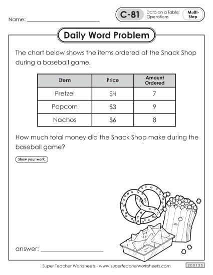Daily Word Problems  C-81 through C-85