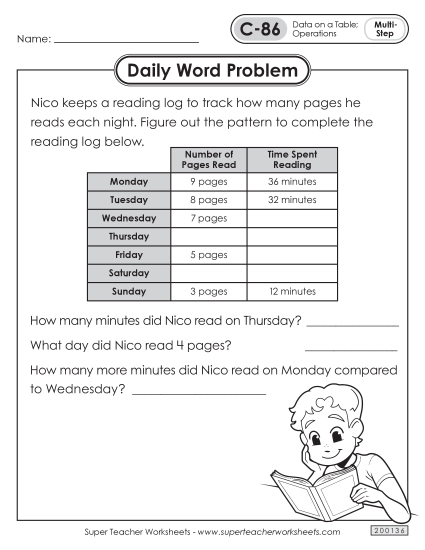 Daily Word Problems  C-86 through C-90