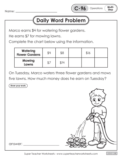Daily Word Problems  C-96 through C-100
