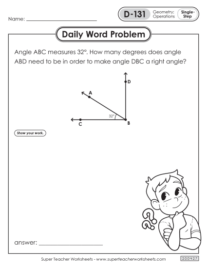 Daily Word Problems D-131 through D-135 Daily Word Problems D-131 through D-135