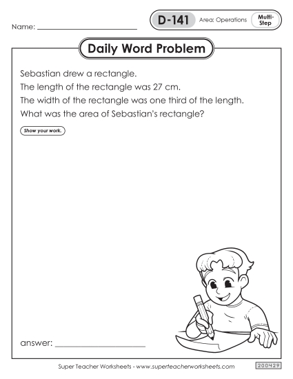 Daily Word Problems D-141 through D-145 Daily Word Problems D-141 through D-145