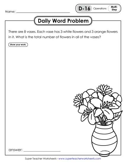 Daily Word Problems D-16 through D-20 Daily Word Problems D-16 through D-20
