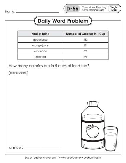 Daily Word Problems D-56 through D-60 Daily Word Problems D-56 through D-60