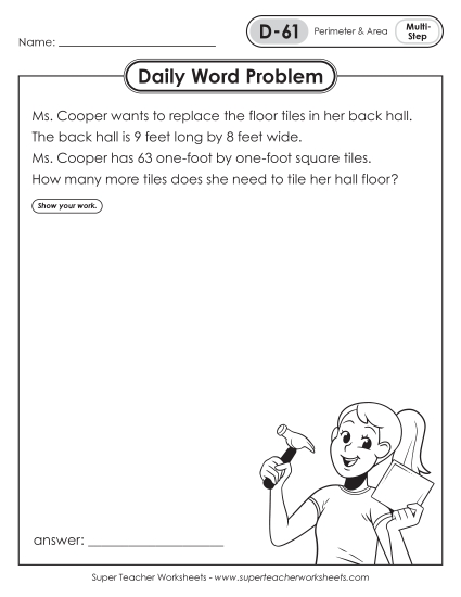 Daily Word Problems D-61 through D-65 Daily Word Problems D-61 through D-65
