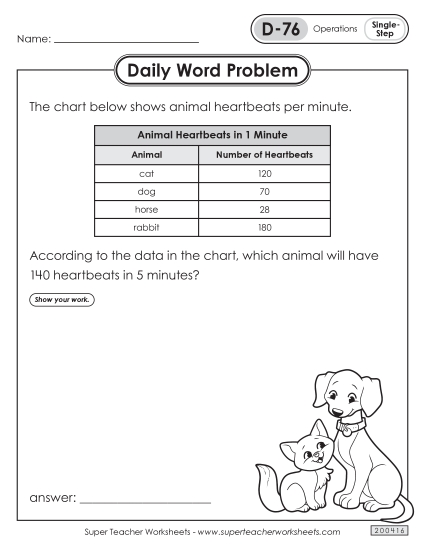 Daily Word Problems D-76 through D-80 Daily Word Problems D-76 through D-80