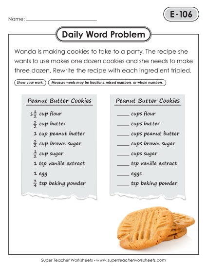 Daily Word Problems  E-106 through E-110