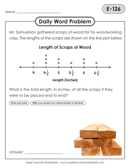 Daily Word Problems  E-126 through E-130