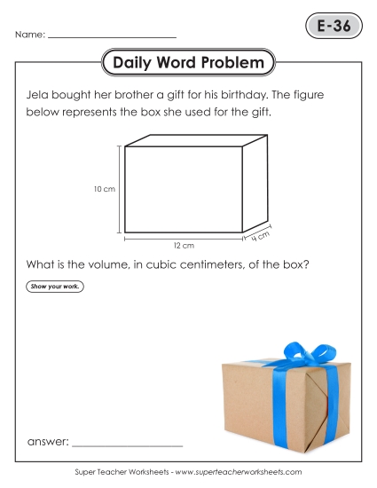 Daily Word Problems  E-36 through E-40