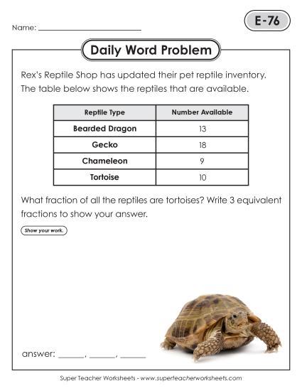 Daily Word Problems  E-76 through E-80