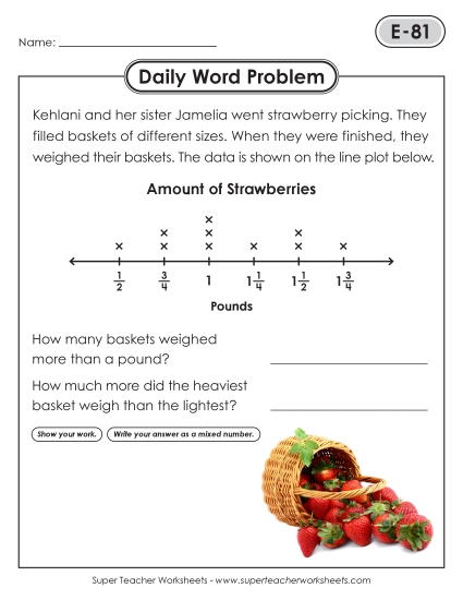 Daily Word Problems  E-81 through E-85