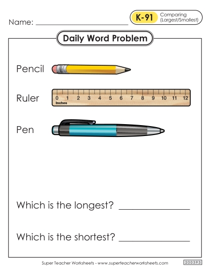 Daily Word Problems  K-91 through K-95