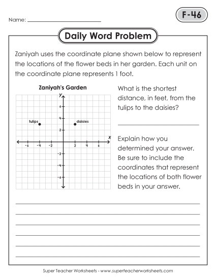 Daily Word Problems<BR>F-46 through F-50 (Printable PDF Worksheet)
