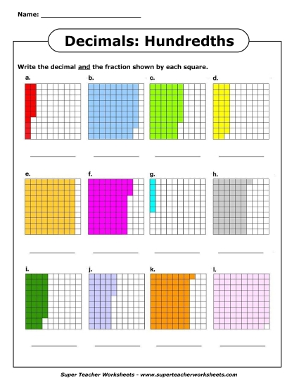 Hundredths - Decimals - Hundredths Hundredths - Decimals - Hundredths