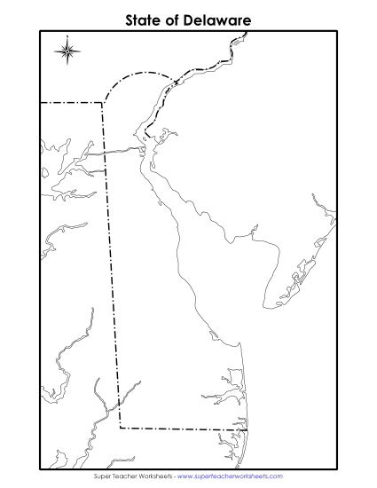 Maps - Delaware: Blank Map