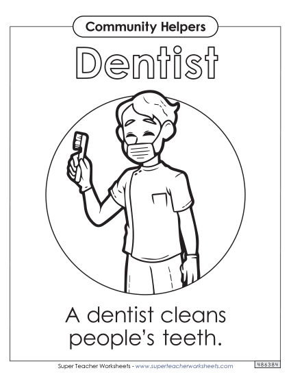 Anchor Chart / Coloring Pages - Dentist