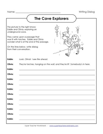 Writing Dialog - Dialog: Cave Explorers