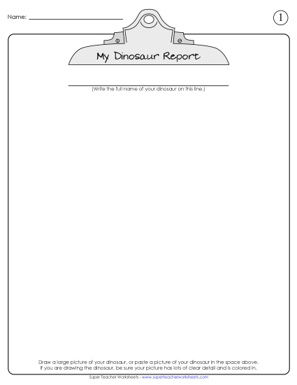 Projects & Activities - Dinosaur Research Project
