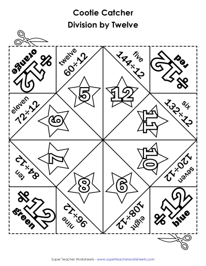 Division Basic Facts - Divide by TWELVE Division Basic Facts - Divide by TWELVE