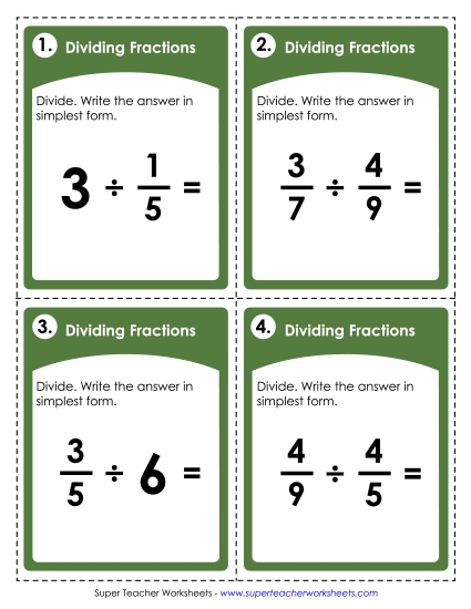 Dividing Fractions Dividing Fractions