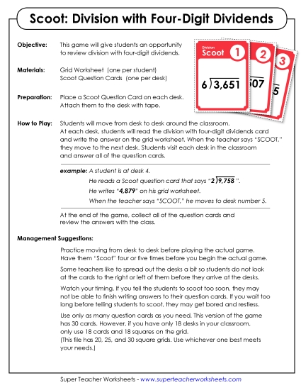 Math - Division (4-Digit Dividends) Math - Division (4-Digit Dividends)