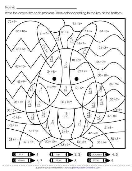 Division - Division: Bunny, Chick, or Egg Division - Division: Bunny, Chick, or Egg