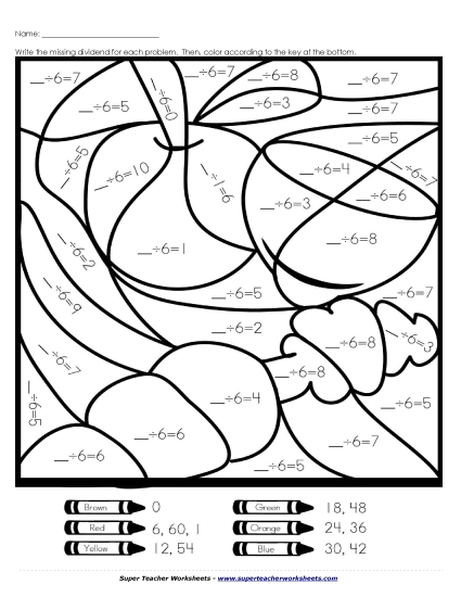 Division - Division: Fruits and Veggies (6s Only)