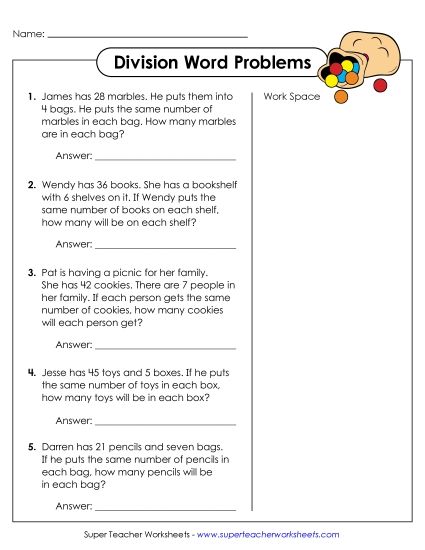 Division - Division Word Problems (Basic Facts) Division - Division Word Problems (Basic Facts)