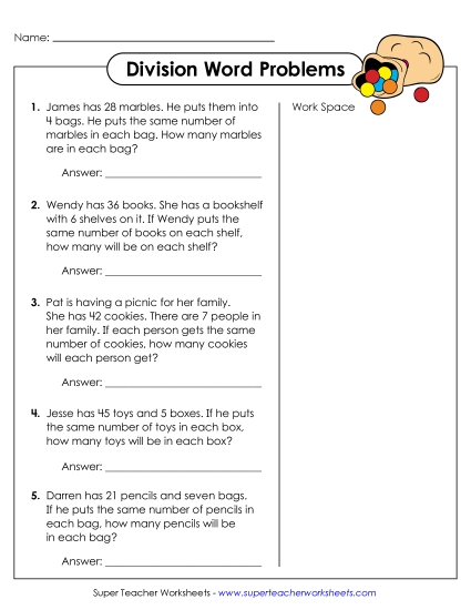 Division - Division Word Problems (Basic Facts) Division - Division Word Problems (Basic Facts)