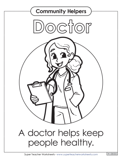 Anchor Chart / Coloring Pages - Doctor