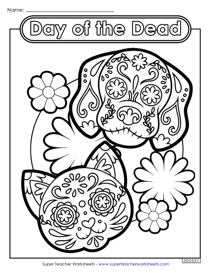 Coloring Pages - Dog and Cat Coloring Page