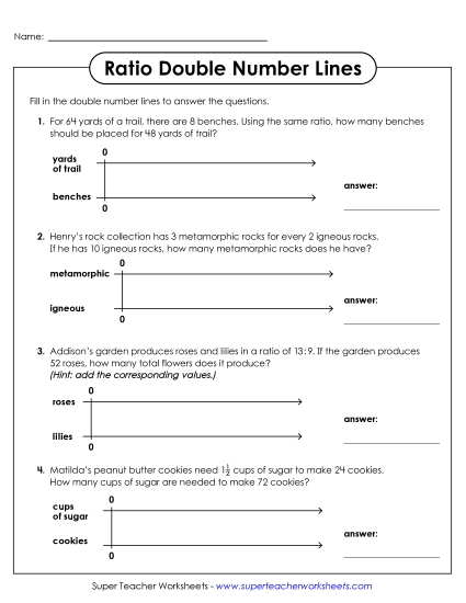 Double Number Lines - Double Number Lines Practice Double Number Lines - Double Number Lines Practice