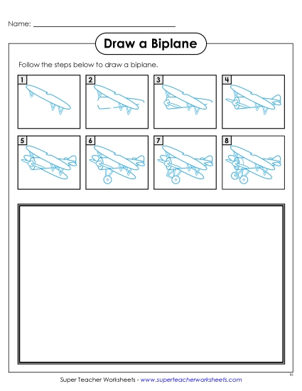 Transportation - Draw a Biplane