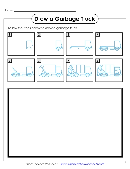 Community Helpers - Draw a Garbage Truck Community Helpers - Draw a Garbage Truck