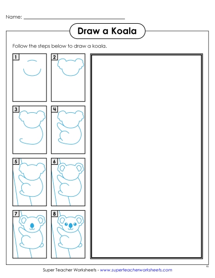 Zoo - Draw a Koala Bear