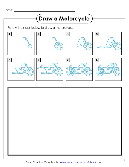 Transportation - Draw a Motorcycle Transportation - Draw a Motorcycle