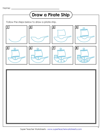 Transportation - Draw a Pirate Ship