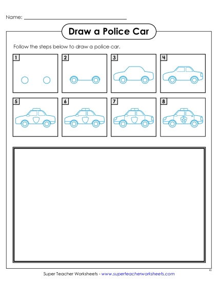Community Helpers - Draw a Police Car Community Helpers - Draw a Police Car