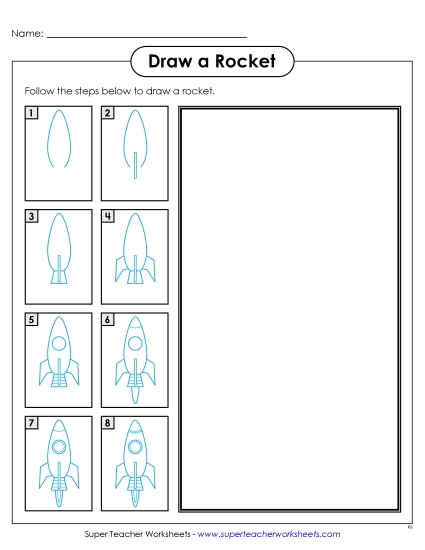 Transportation - Draw a Rocket Ship