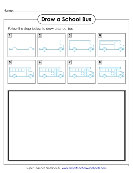 Transportation - Draw a School Bus