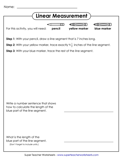 Nearest Half Inch - Draw, Measure, Subtract