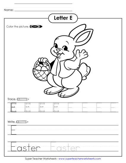 Alphabet Letters - E is for Easter