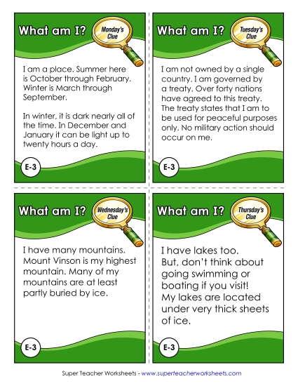 5th Grade - E3 - Antarctica