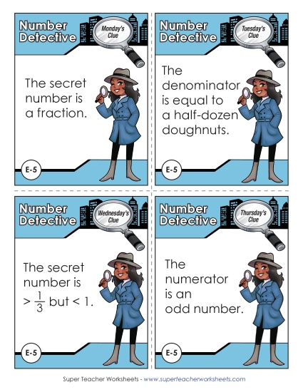 5th Grade - E5 - Five-Sixths (5/6) (Printable PDF Worksheet)