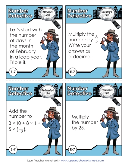 Sample Worksheet Images - E7 - 2,267 1/2 (Printable PDF Worksheet)
